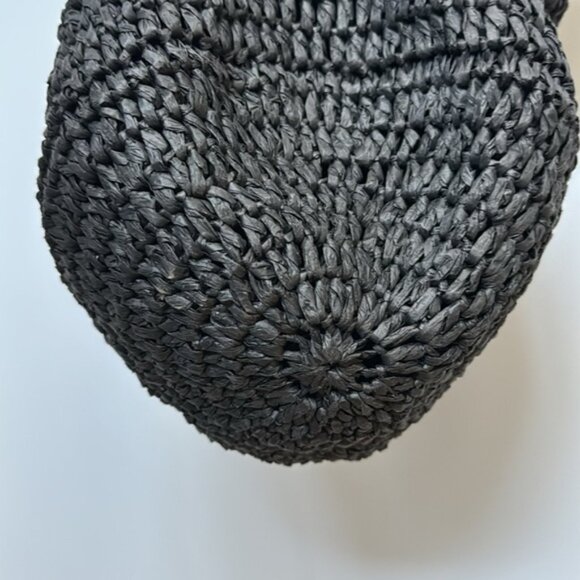 Aritzia Main Character Black Woven Hobo Paper Handbag - Picture 4 of 10